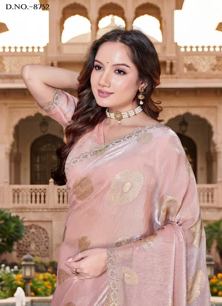 Alisha By Nari Fashion Fancy Zarkan With Foil Print Saree